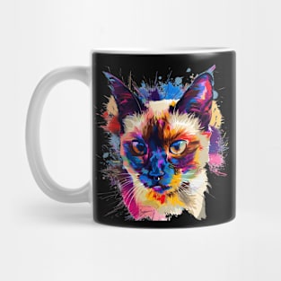 Ragdoll Cat Painting Colorfull Pop Art Design For Cat Onwer Mug